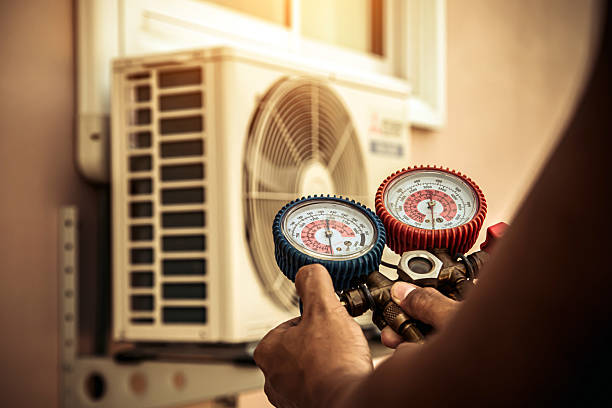 Professional Hvac technician working in Walnut Creek, NC
